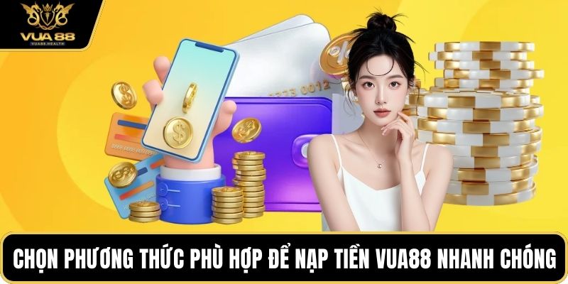 Chọn phương thức phù hợp để nạp tiền VUA88 nhanh chóng